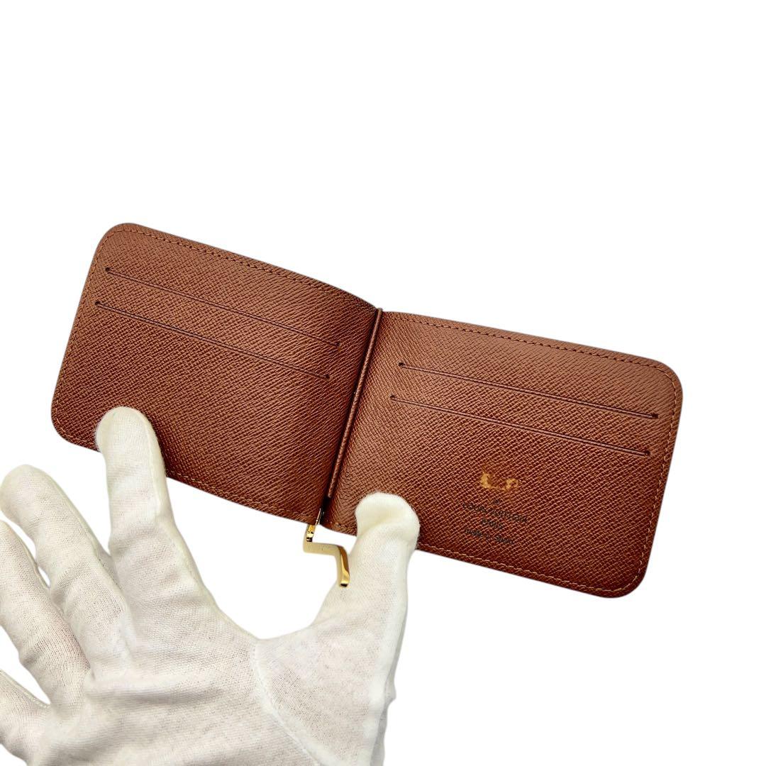 【新品級】ルイヴィトン モノグラム ポルトフォイユ パンス マネークリップ