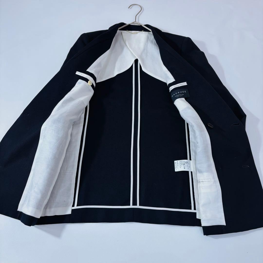 901 美品 マカフィー ウールダブルブレストジャケット ネイビー 近年モデル