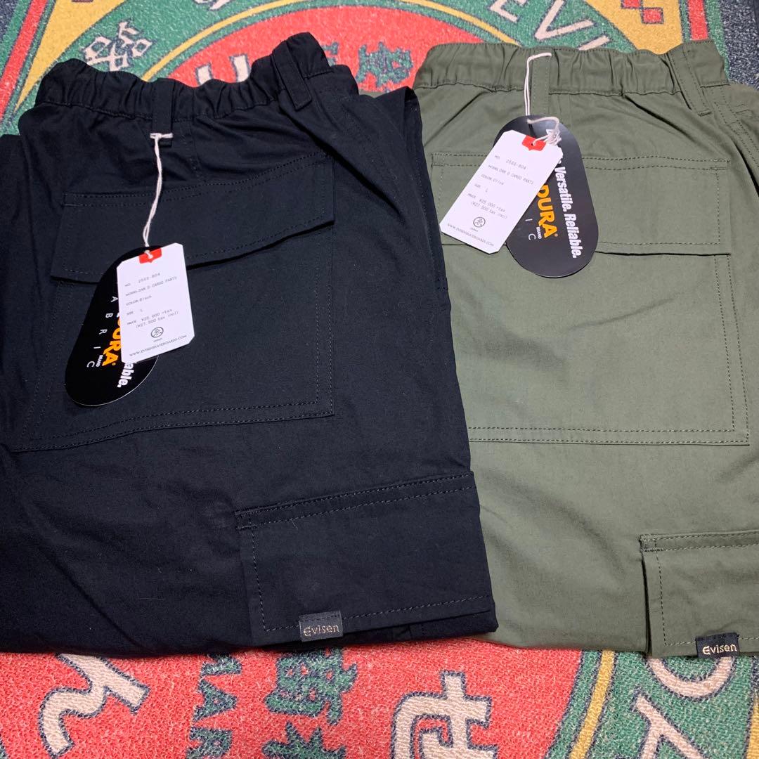 エビセン　カーゴパンツ2本セット　ブラック&オリーブ　Lサイズ　未使用