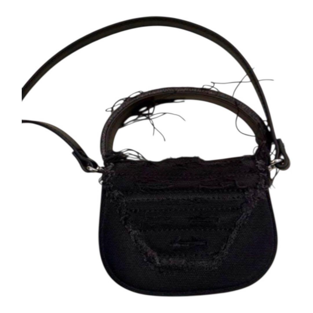 あ*様 DIESEL 1DR ストーンロゴ バッグ ブラック y2k