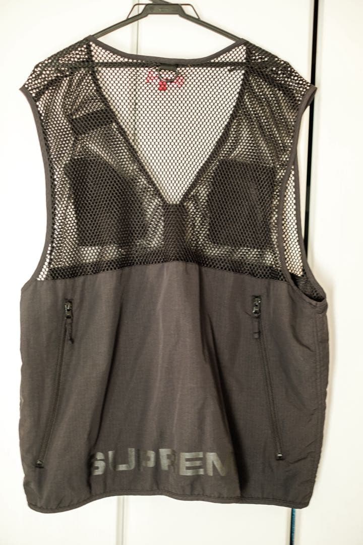 シュプリーム　メッシュフィッシングベスト 黒XL