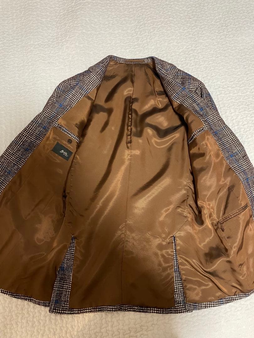 Brilla per il gusto ブラウン系チェック　テーラードジャケット