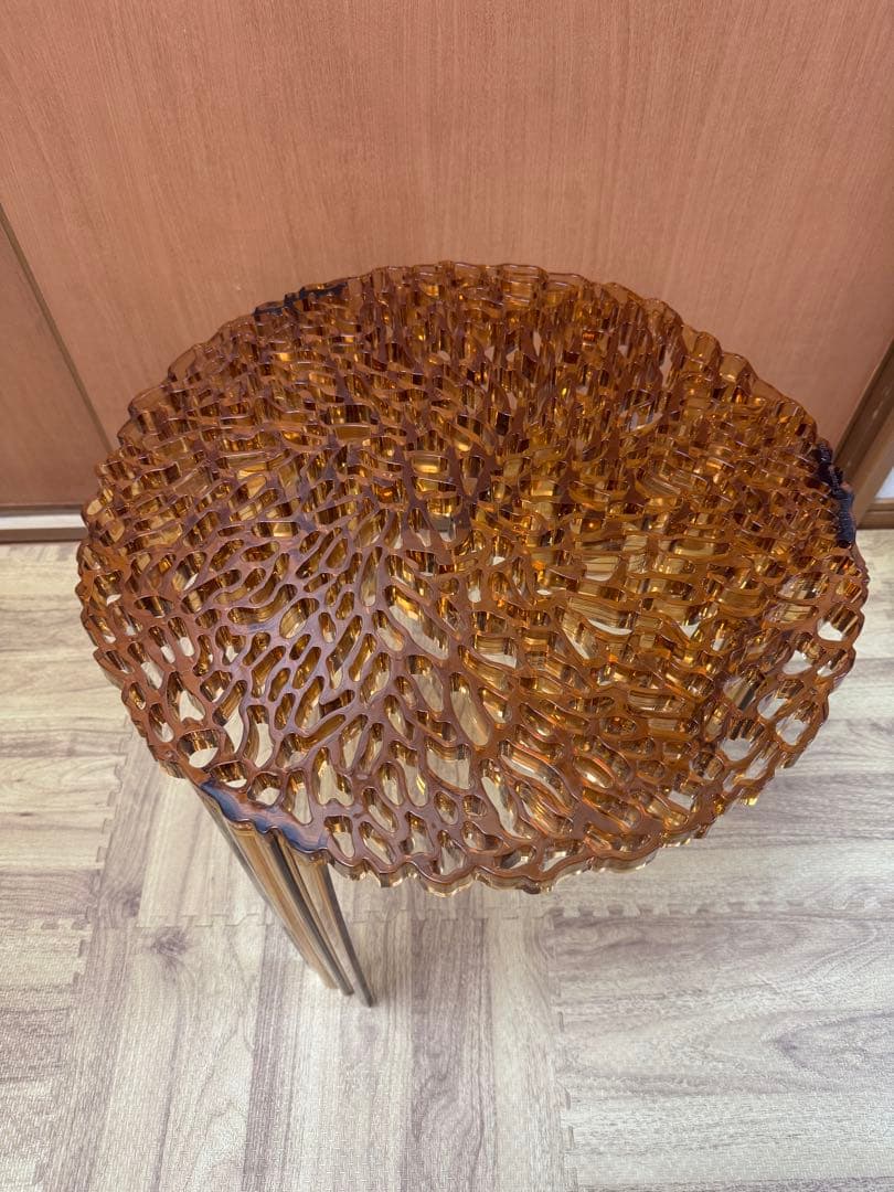 h*3様 Kartell カルテル T-TABLE ティーテーブル アンバー ロ