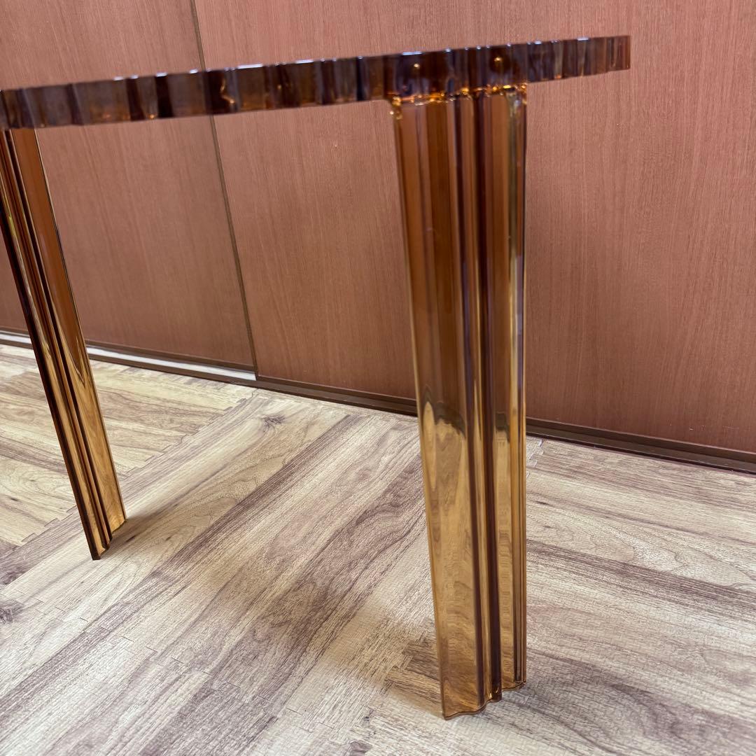 h*3様 Kartell カルテル T-TABLE ティーテーブル アンバー ロ