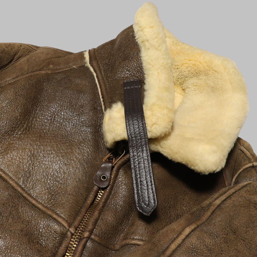 美品★42★AVIREX★B6 フライトジャケット★ムートンジャケット★USA製