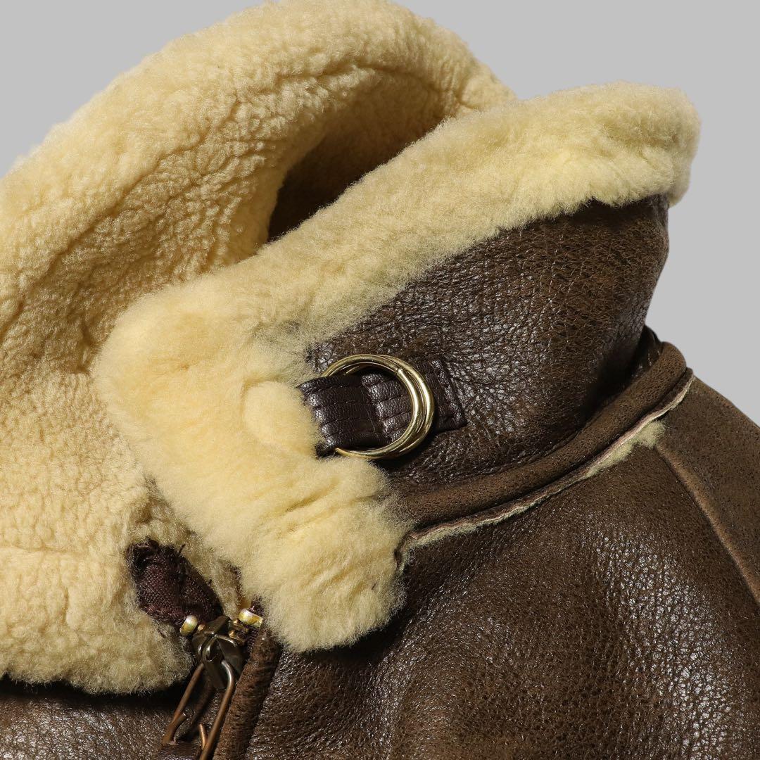 美品★42★AVIREX★B6 フライトジャケット★ムートンジャケット★USA製