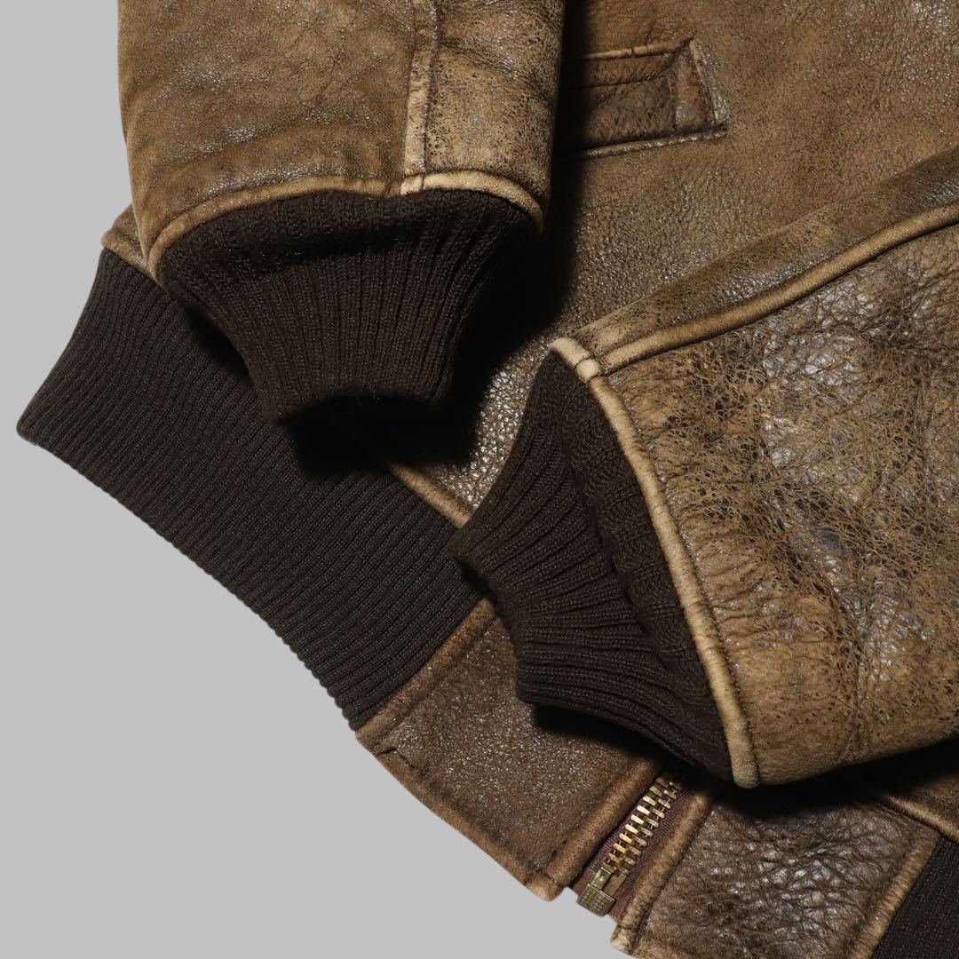 美品★42★AVIREX★B6 フライトジャケット★ムートンジャケット★USA製