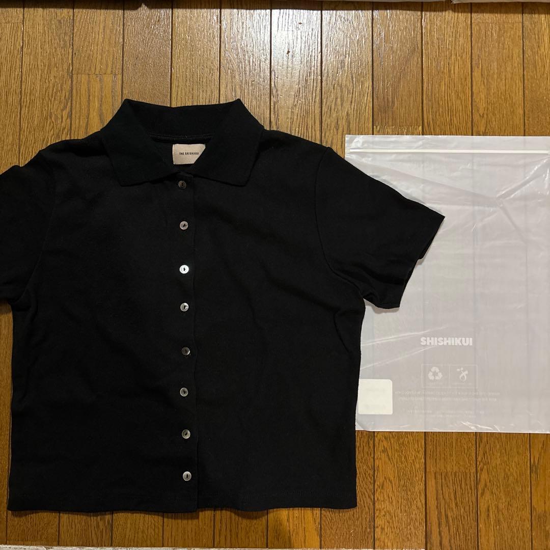 SHISHIKUI POLO SHIRT ブラック Mサイズ 美品 百々千晴