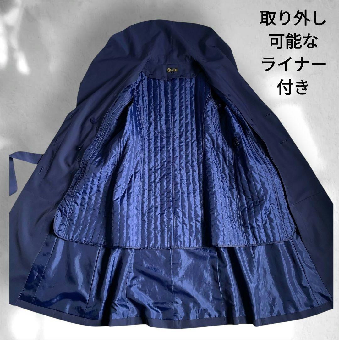 定価5.8万円 東京ソワール ロング コート キルティングライナー付き L