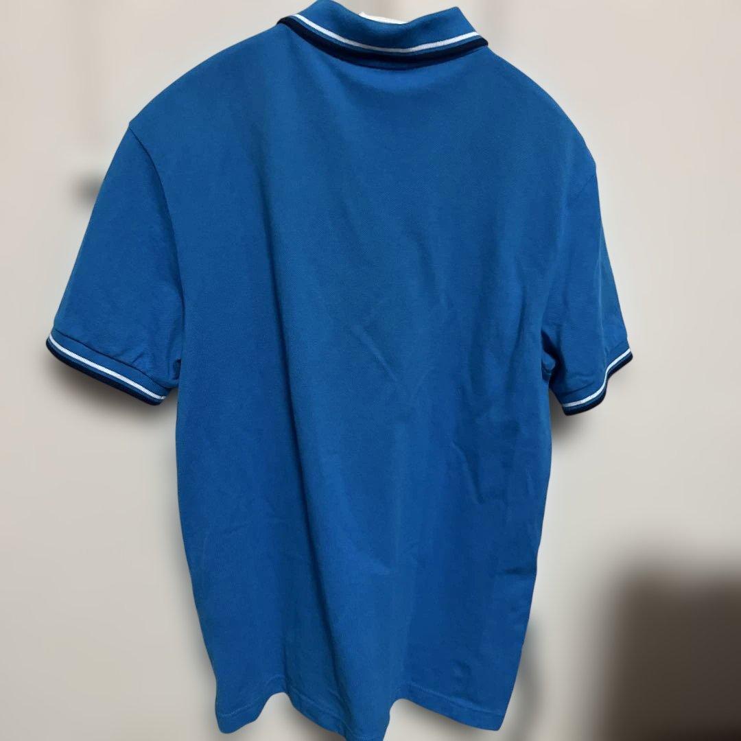 PRADA ポロシャツ 青 ストライプ襟