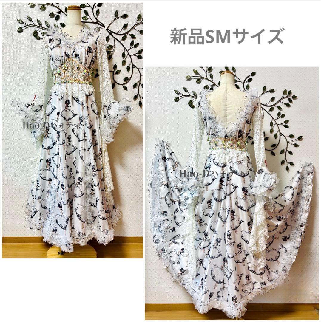 新品★ダンスドレス★スタンダード★社交ダンス★競技会★パーティー★ダンスガール柄
