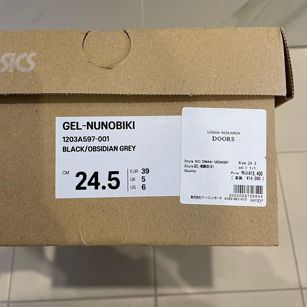 ASICS GEL-NUNOBIKI 24.5cm スニーカー レース ブラック