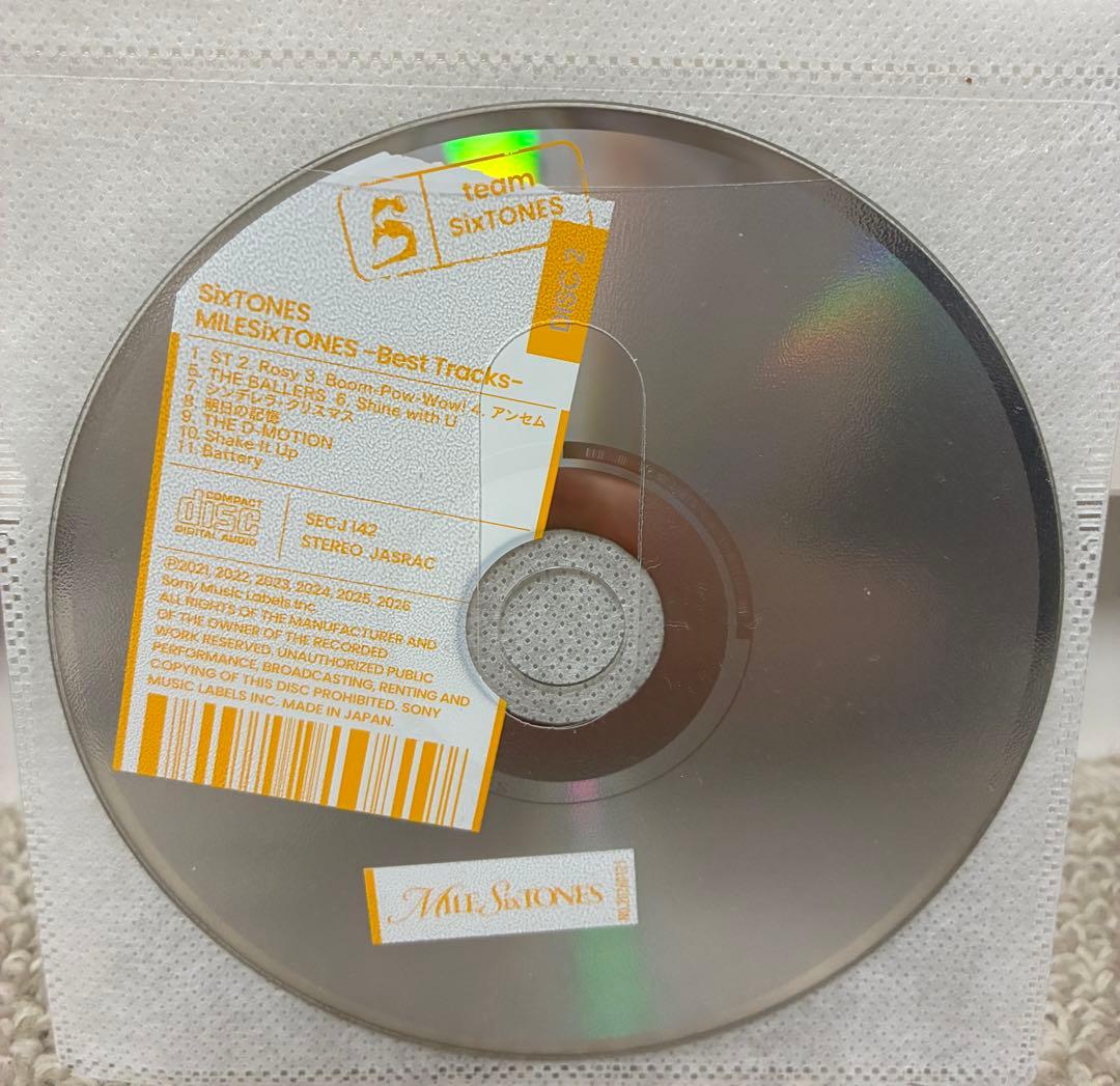 SixTONES MILESixTONES 3形態　全曲セット