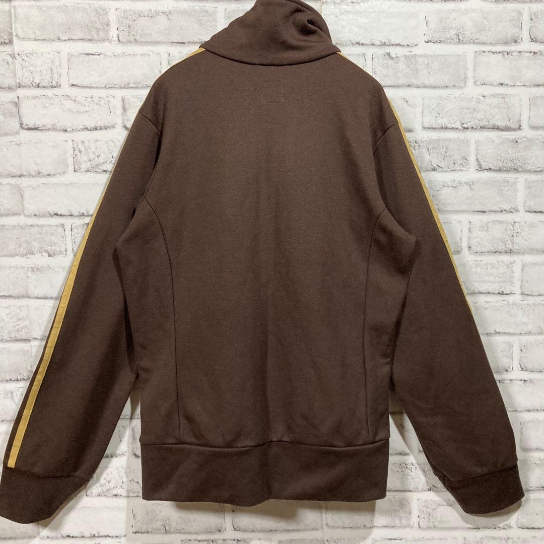 【人気色】adidas トラックジャケット ブラウン × ベージュ M