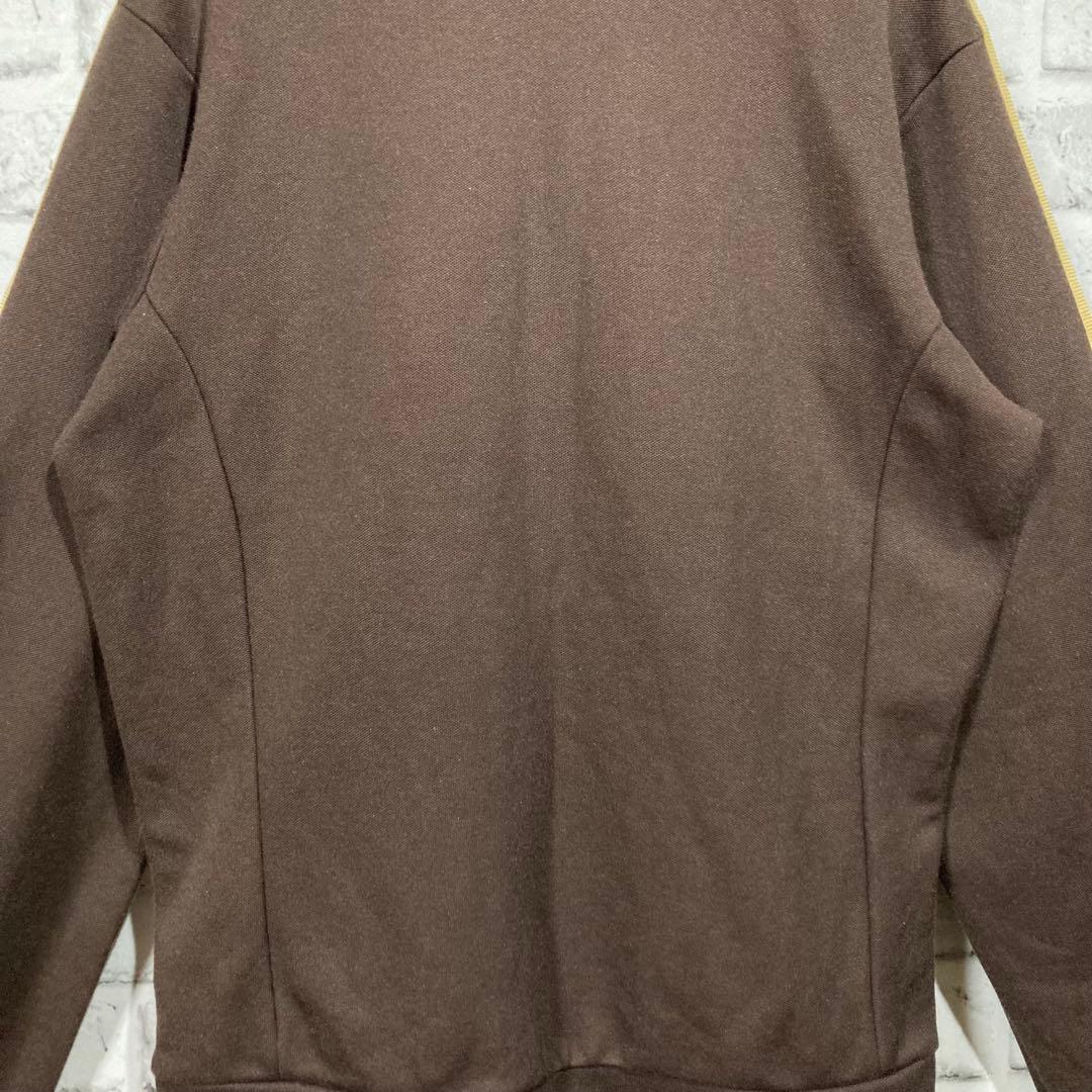 【人気色】adidas トラックジャケット ブラウン × ベージュ M