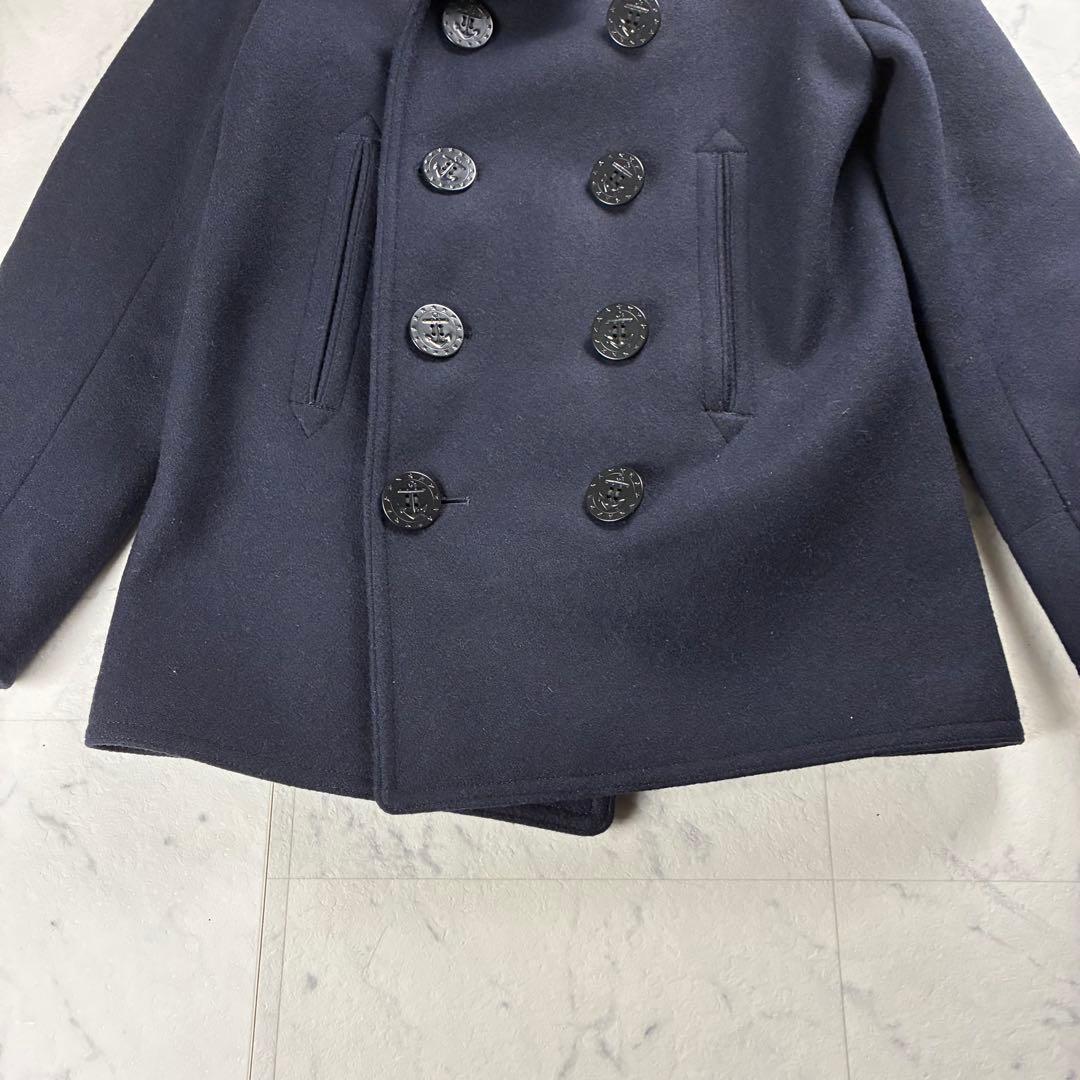 極美品 バズリクソンズ ピーコートBR11554 ネイビー Ｐコート