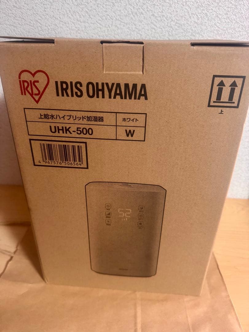 新品未使用☆アイリスオーヤマ・ハイブリッド加湿器・UHK-500-wホワイト