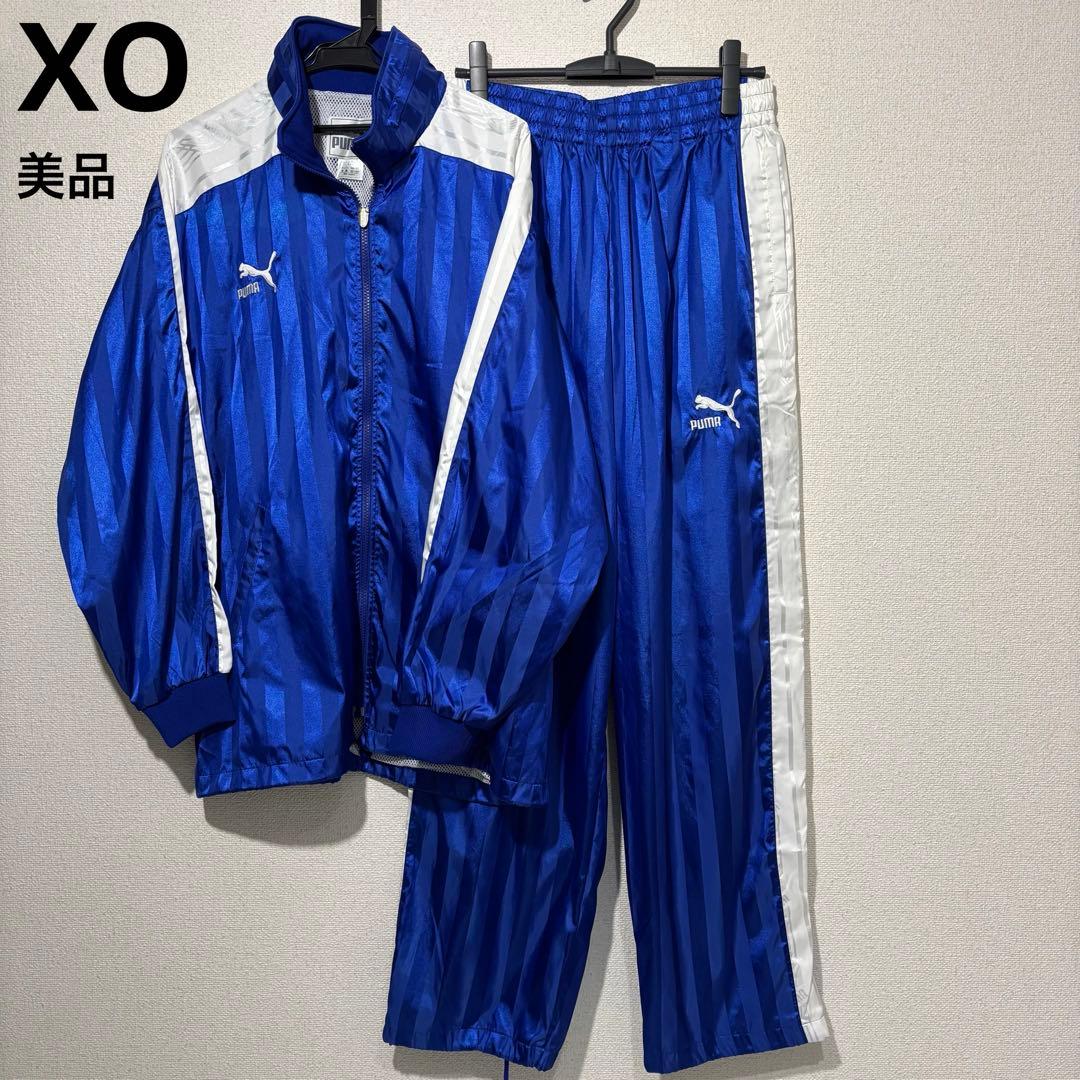 【美品】PUMA プーマ　ウィンドブレーカー　セットアップ　ブルー　ホワイト