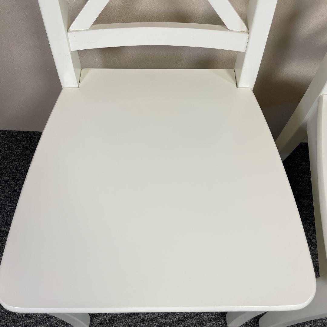 IKEA INGOLF ホワイト ダイニングチェア 2脚セット