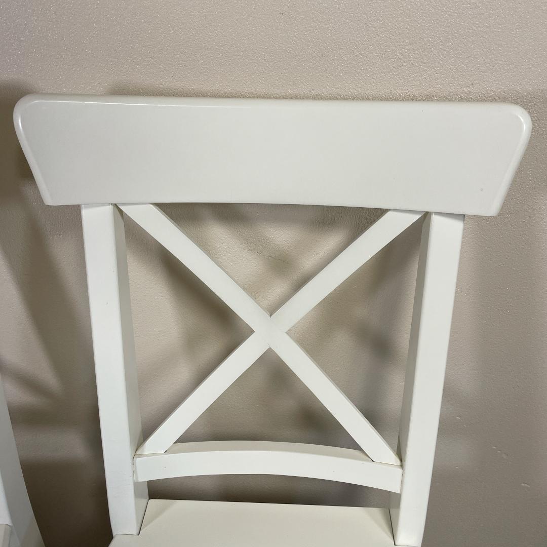 IKEA INGOLF ホワイト ダイニングチェア 2脚セット