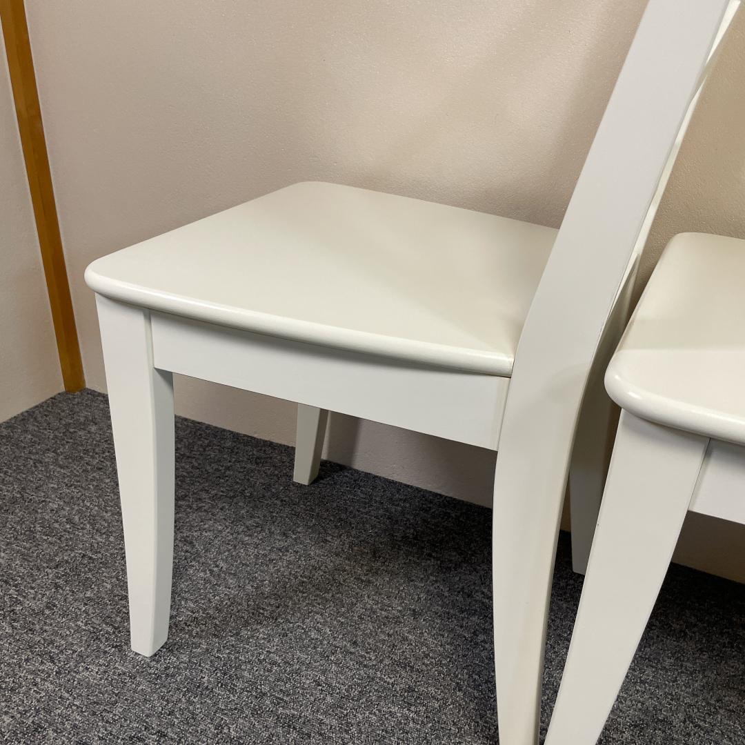 IKEA INGOLF ホワイト ダイニングチェア 2脚セット