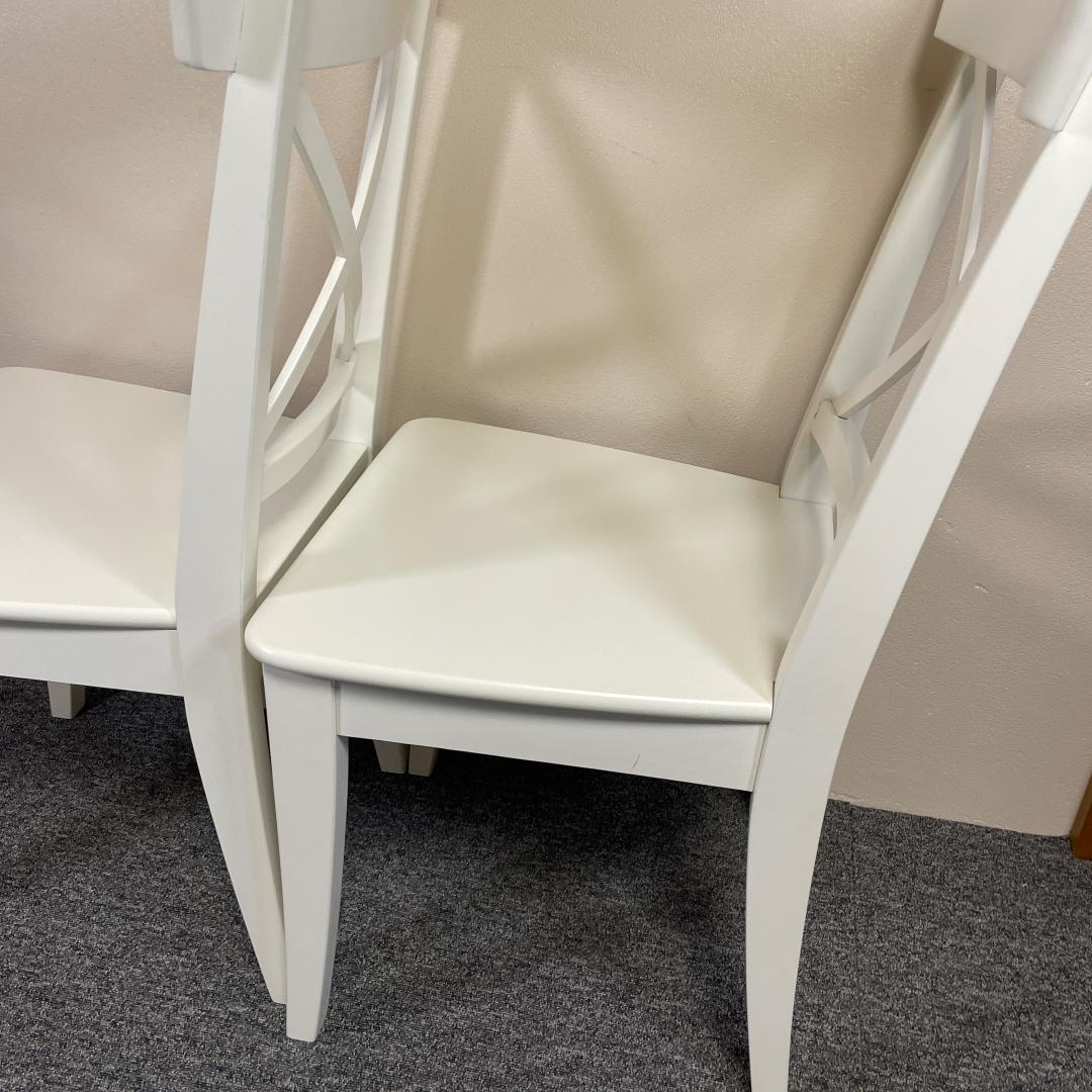 IKEA INGOLF ホワイト ダイニングチェア 2脚セット