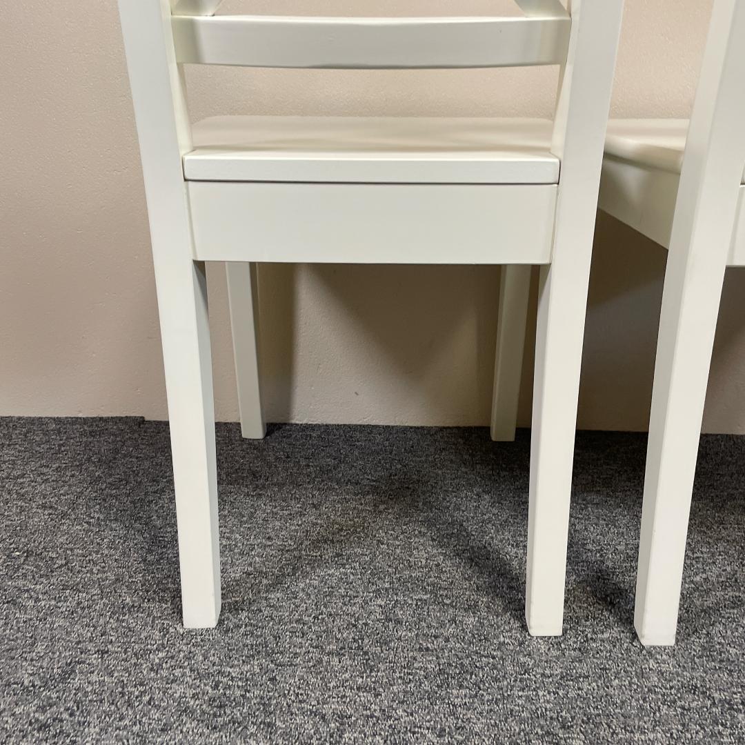 IKEA INGOLF ホワイト ダイニングチェア 2脚セット