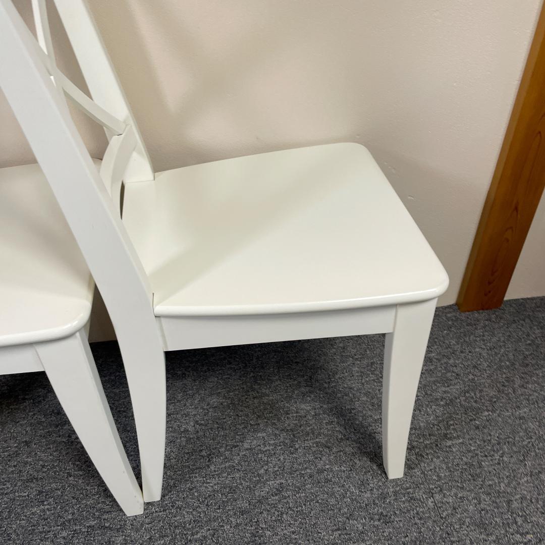 IKEA INGOLF ホワイト ダイニングチェア 2脚セット