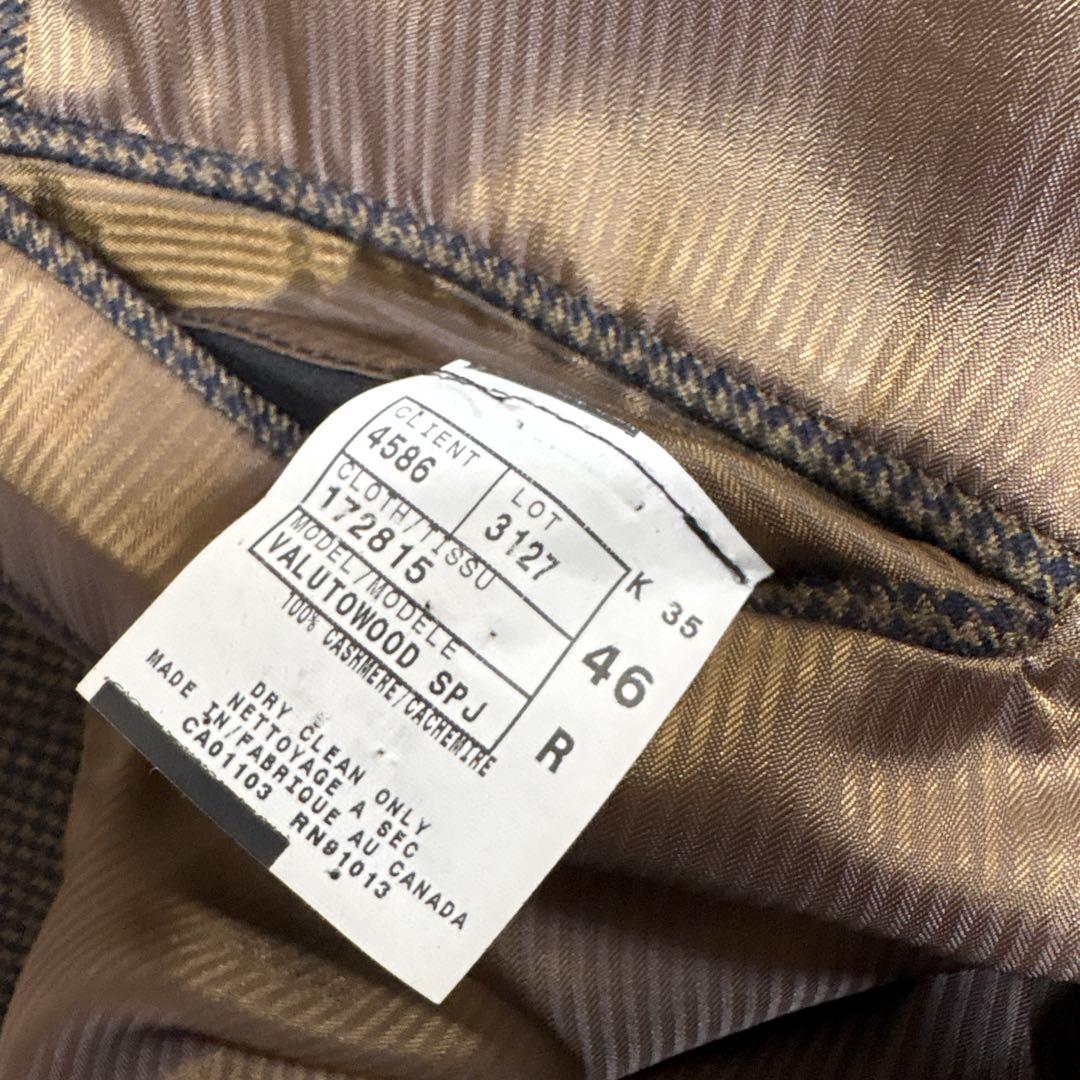 ✨大人気✨カシミヤ100%千鳥格子テーラードジャケッ　3XL相当