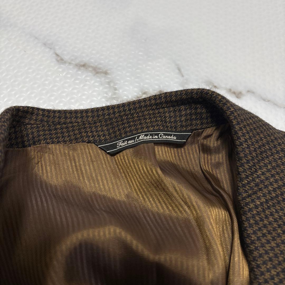 ✨大人気✨カシミヤ100%千鳥格子テーラードジャケッ　3XL相当