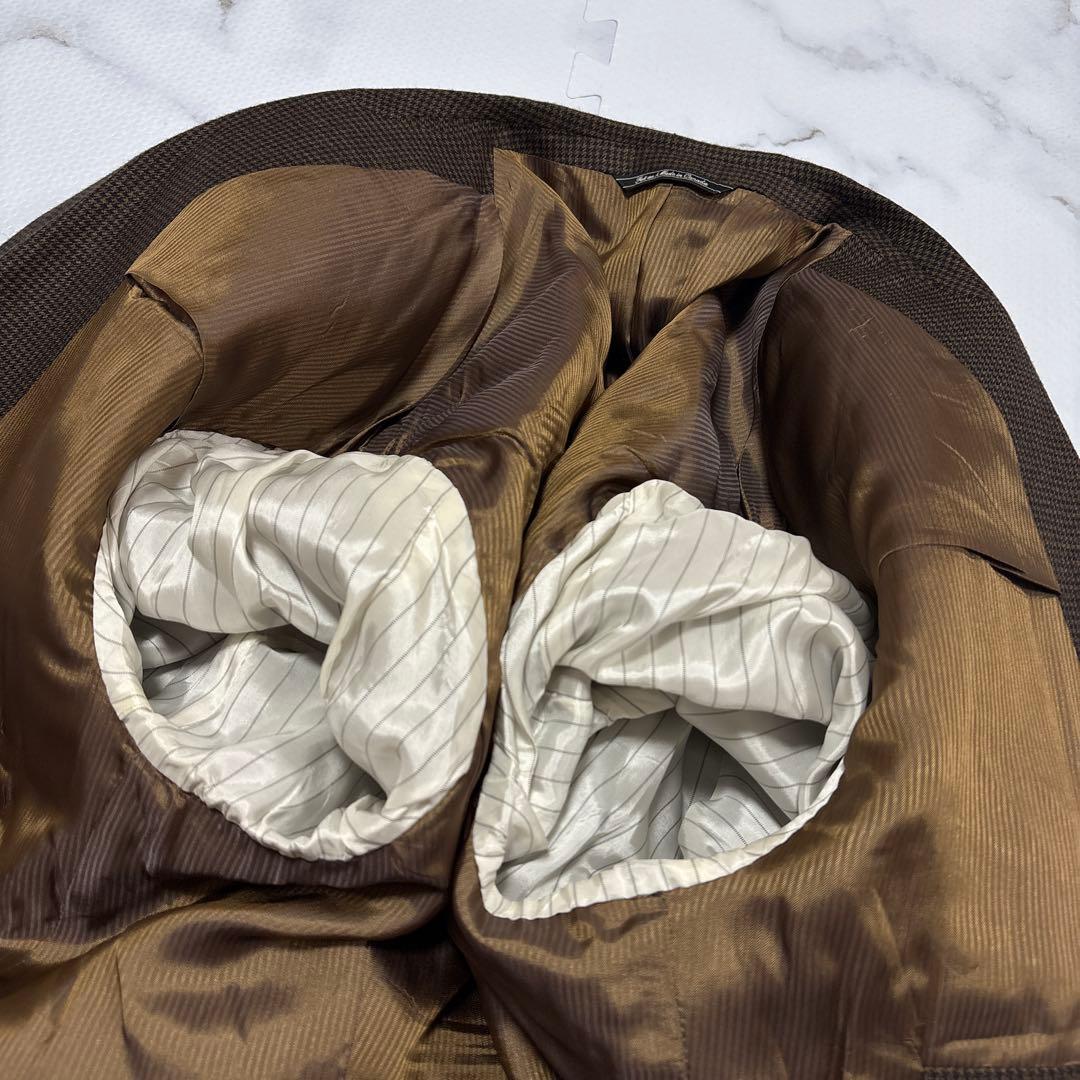 ✨大人気✨カシミヤ100%千鳥格子テーラードジャケッ　3XL相当