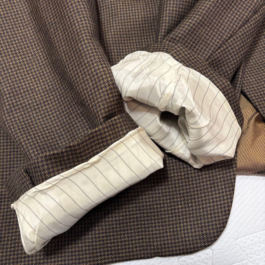 ✨大人気✨カシミヤ100%千鳥格子テーラードジャケッ　3XL相当