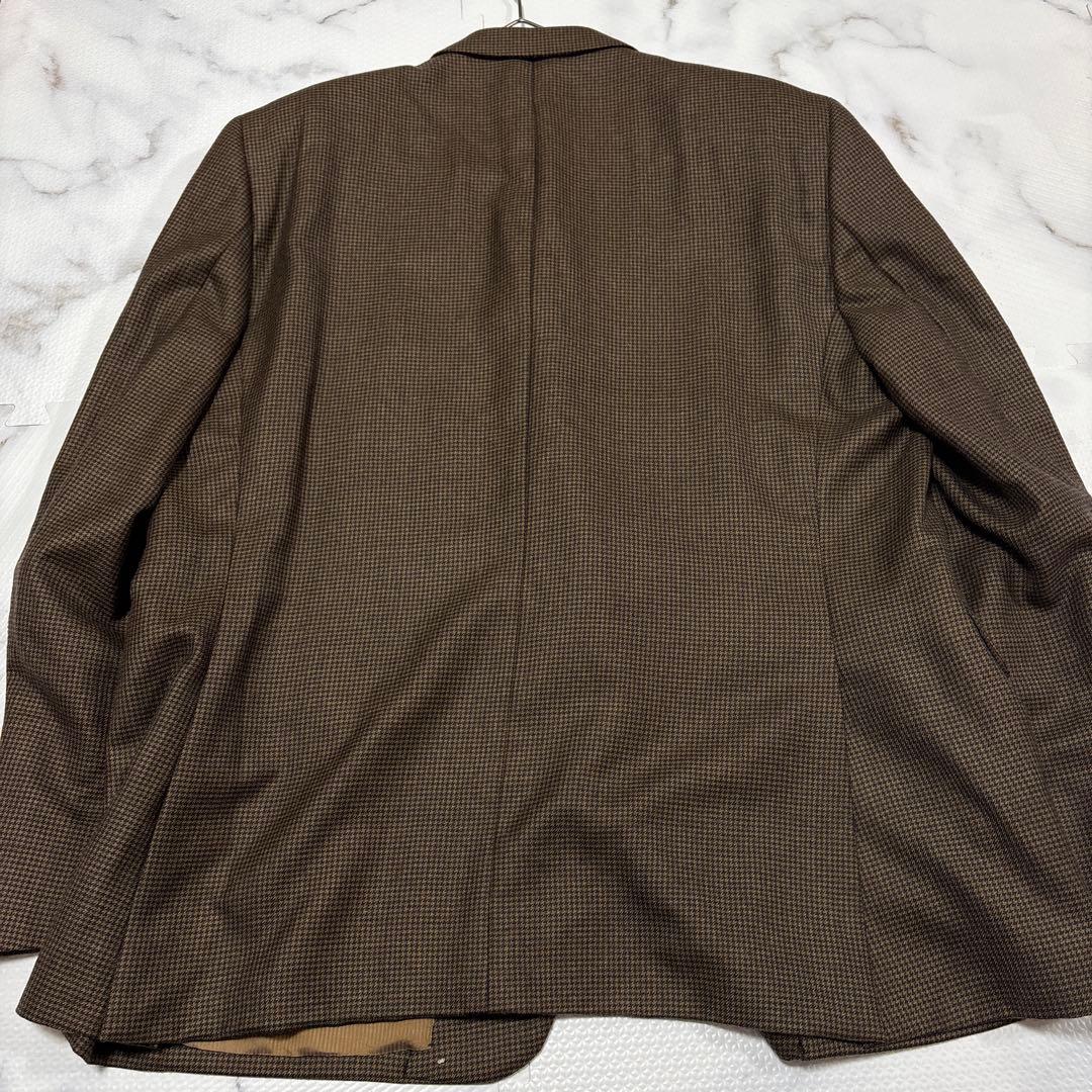 ✨大人気✨カシミヤ100%千鳥格子テーラードジャケッ　3XL相当
