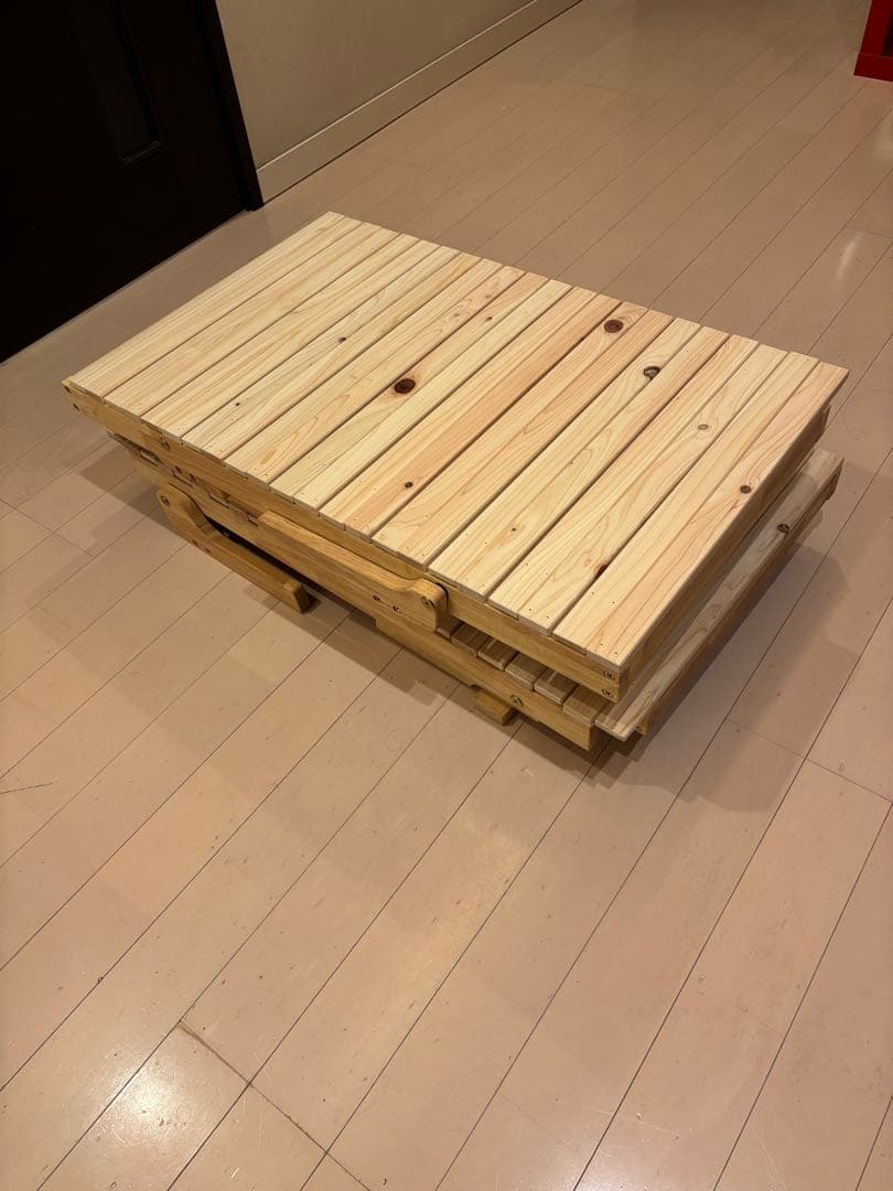 送料込み　中居木工　車中泊も出来るスライドベット　ほぼ未使用