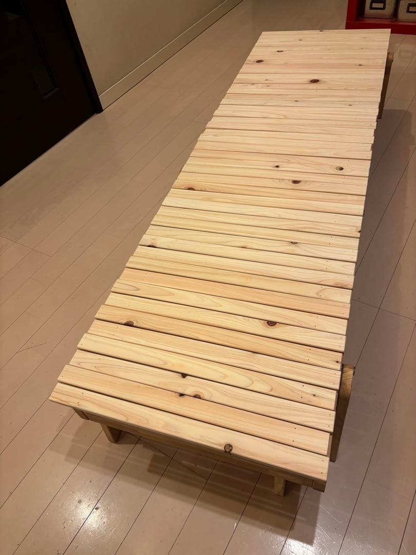 送料込み　中居木工　車中泊も出来るスライドベット　ほぼ未使用