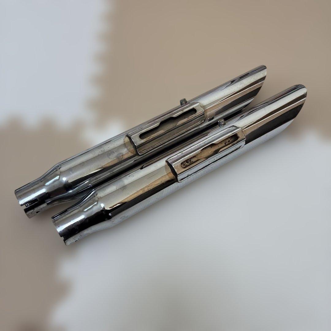 ハーレー社外マフラー　サイクルシャック製スリップオンサイレンサー　ダイナモデル用