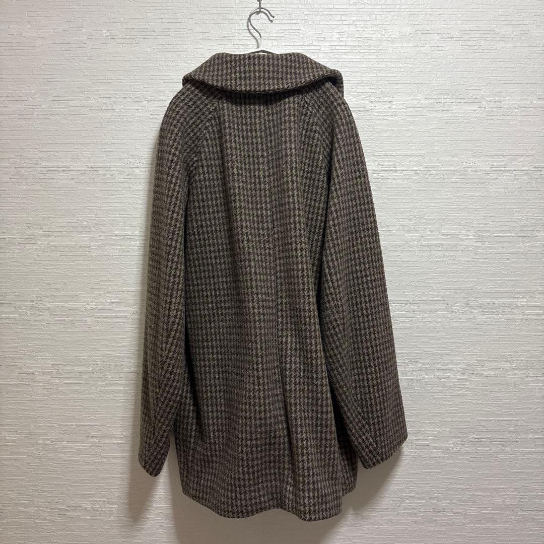 美品❗️DANTON（ダントン）　ウールモッサ コート　千鳥格子