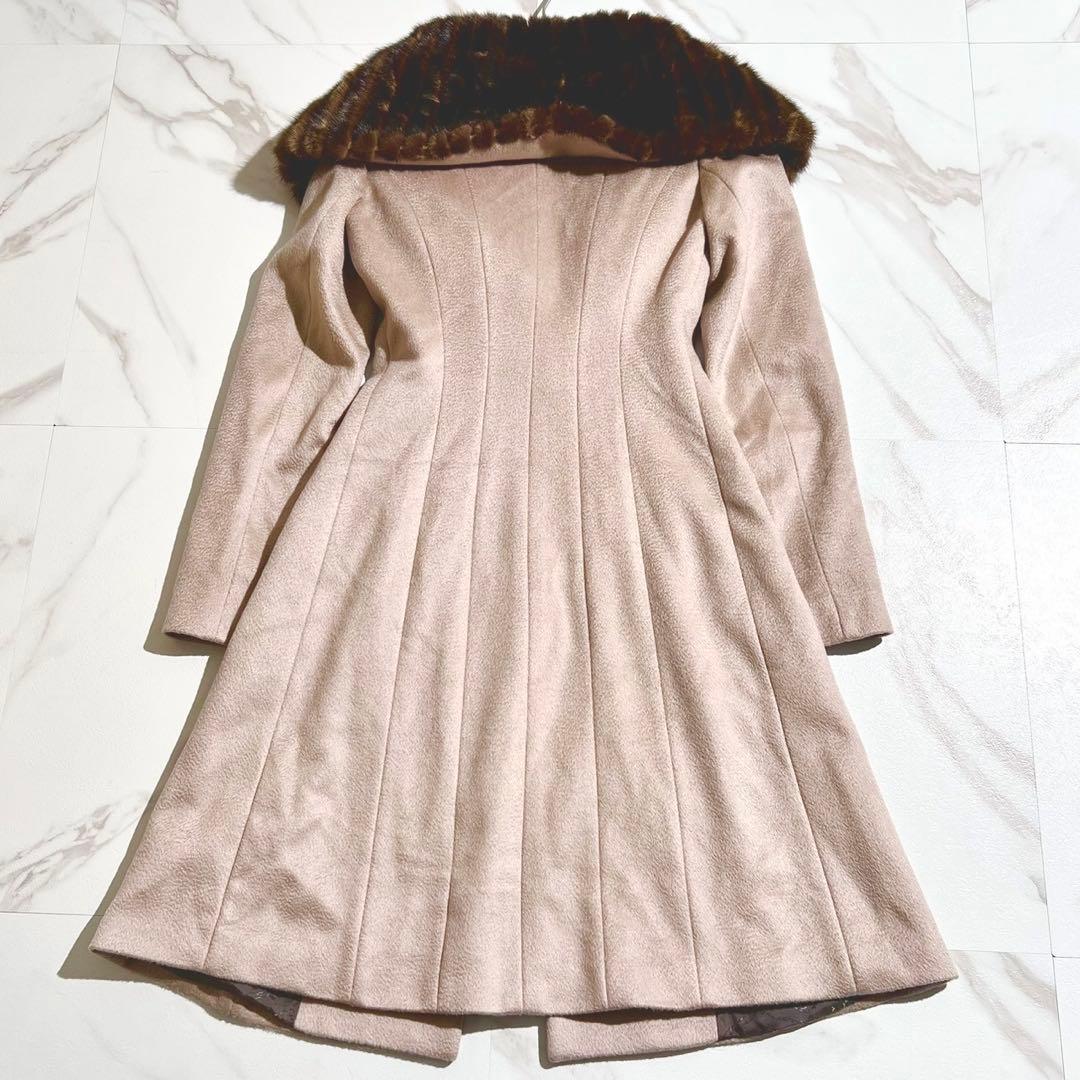 美品✨ FENDI カシミヤ100% デミバフミンクファー ロングコート M