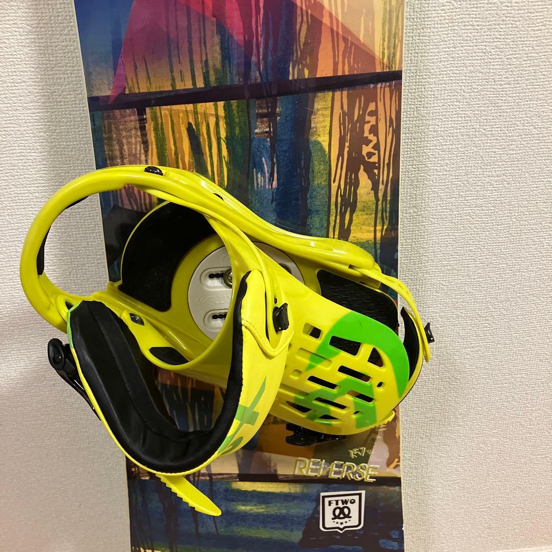 FTWO REVERSE 157cm FLUX PR スノーボードビンディングL