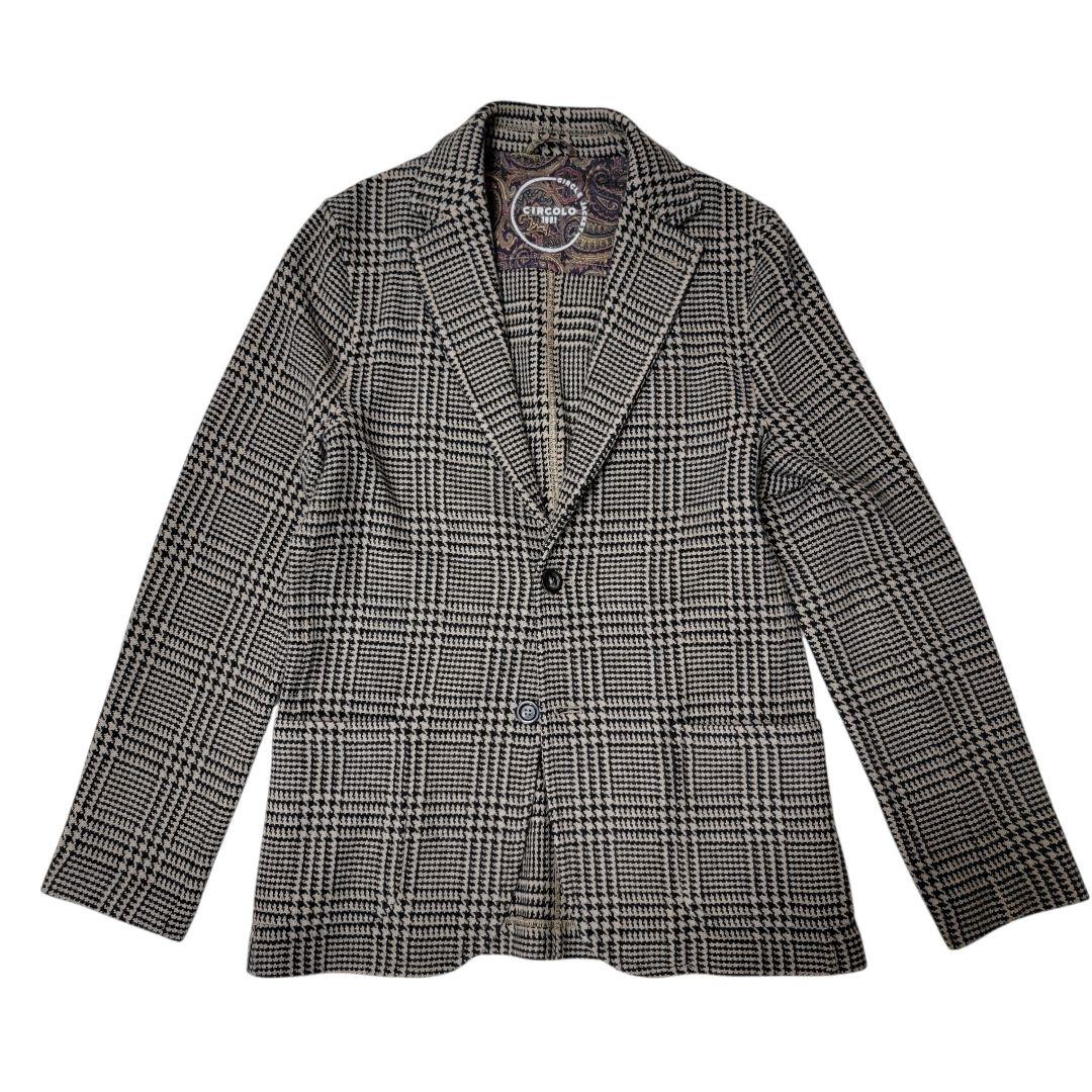 ほぼ未使用 チルコロ CIRCOLO グレンチェック ウールジャージージャケット