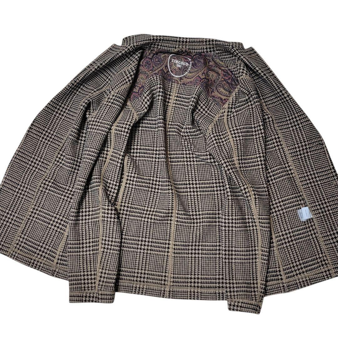 ほぼ未使用 チルコロ CIRCOLO グレンチェック ウールジャージージャケット