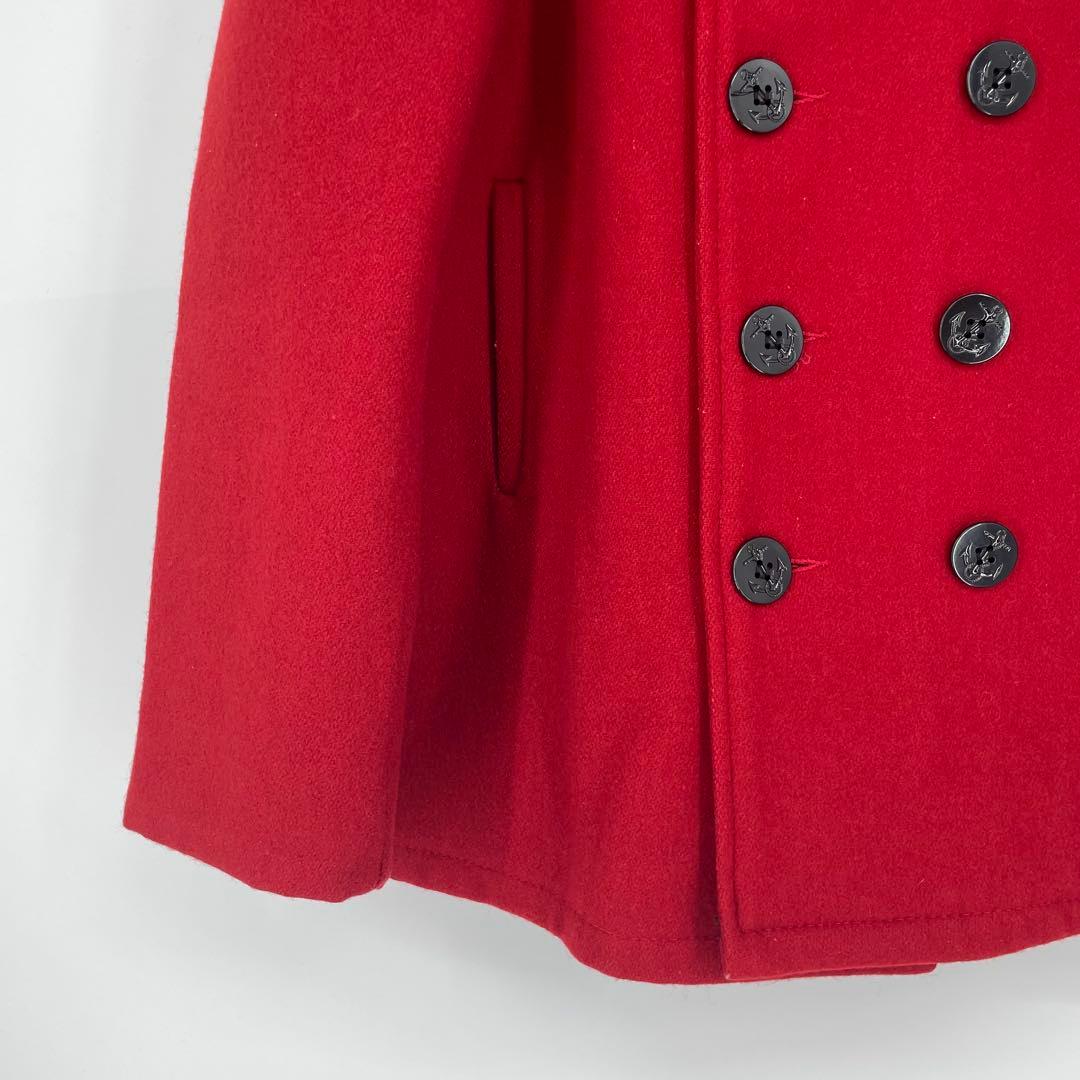Schott　Pコート　42　メルトン　赤　アメリカ製