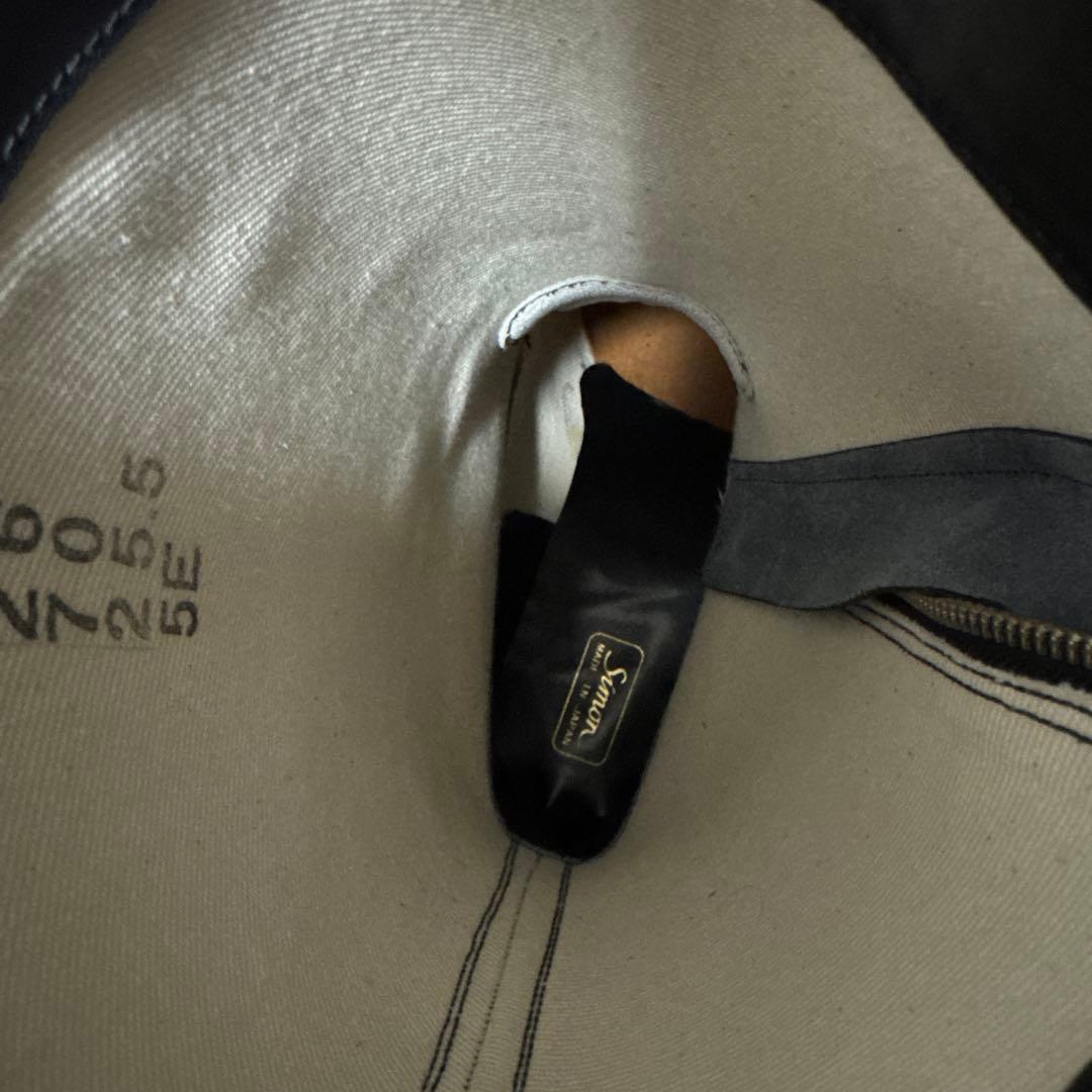 ロング丈ブーツ　本皮仕様　白バイ風