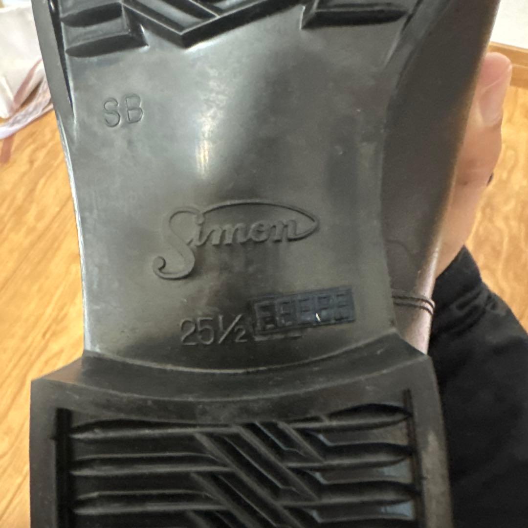 ロング丈ブーツ　本皮仕様　白バイ風