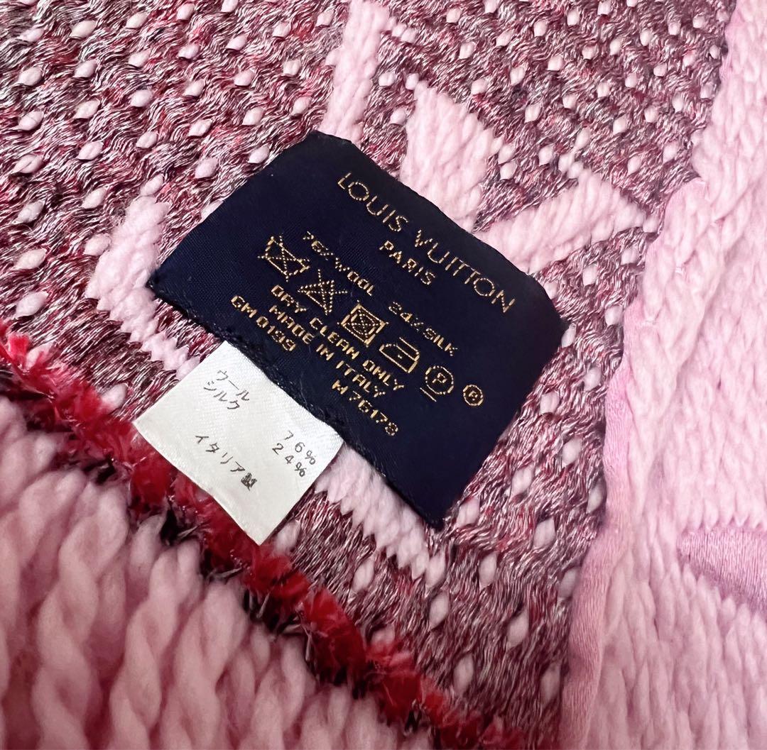 ルイヴィトン マフラー VUITTON ピンク