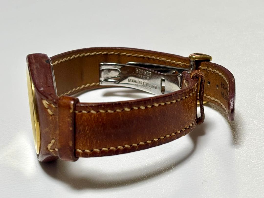 動作OK 2026.1 電池交換済HERMES エルメス 時計 アーネ ゴールド