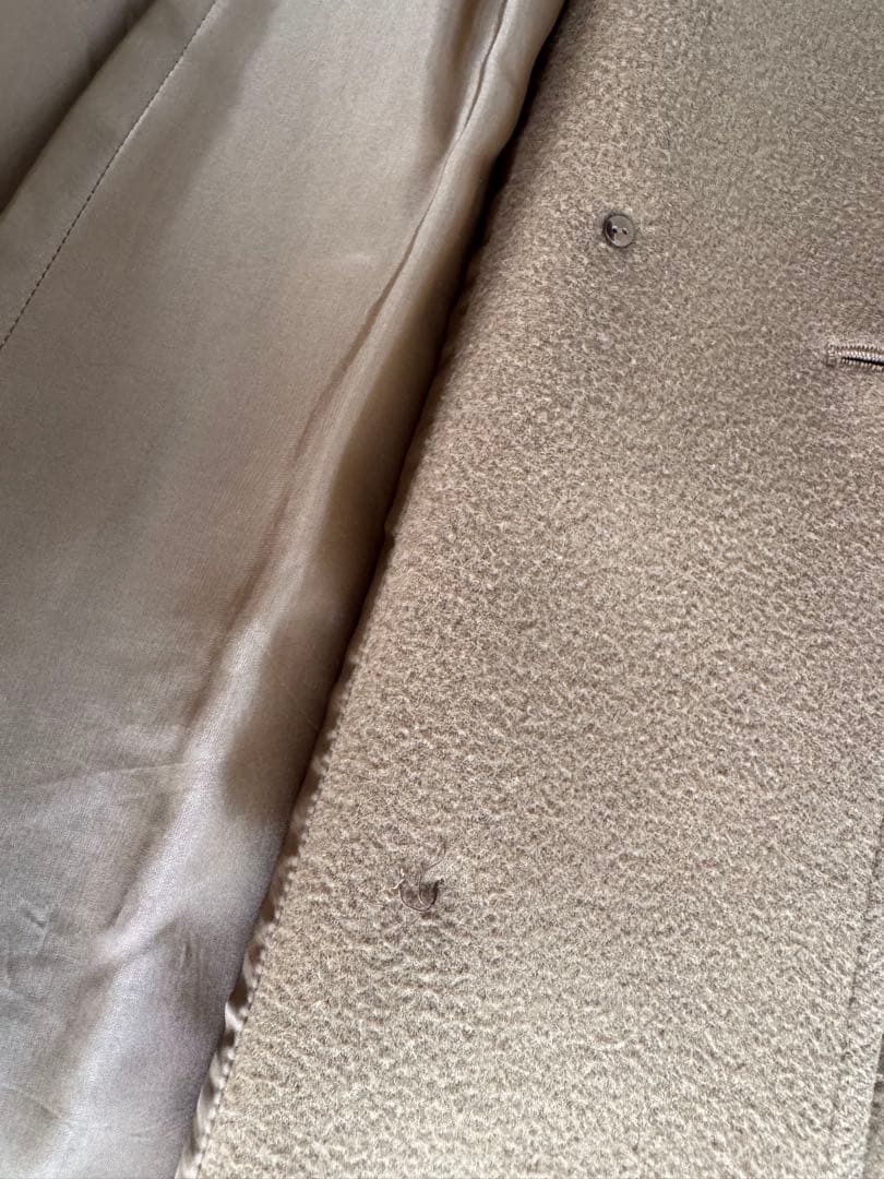 ネストローブ　nest Robe　二重織りビーバーノーカラーコート