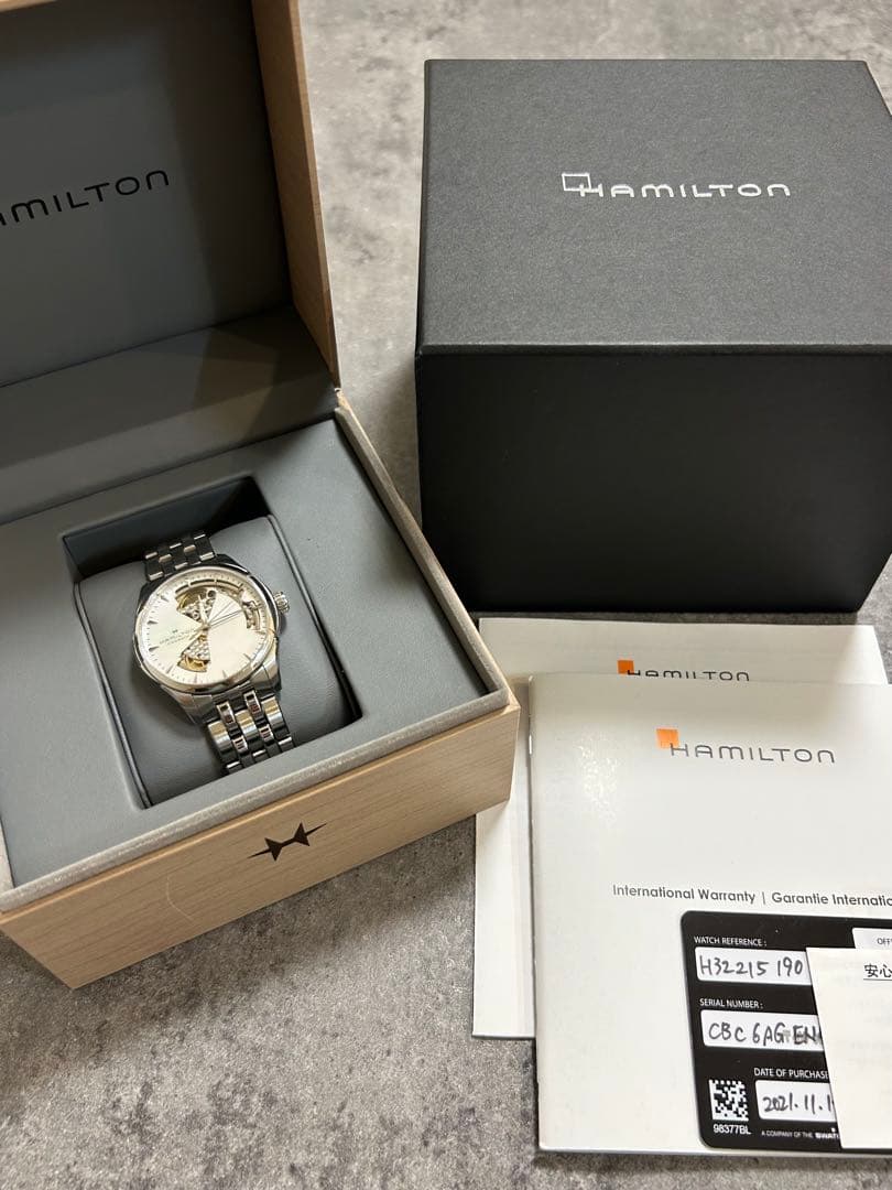 【美品】Hamilton ジャズマスターオープンハートH32215190 MOP