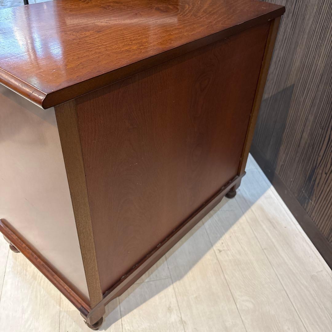 ブラウン木製チェスト 3段