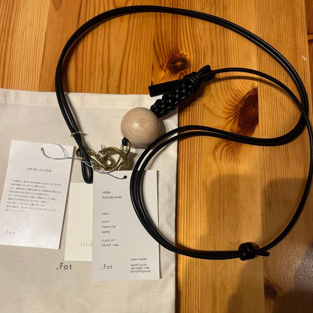 新品　_fot フォート Knot ball_strap black 黒
